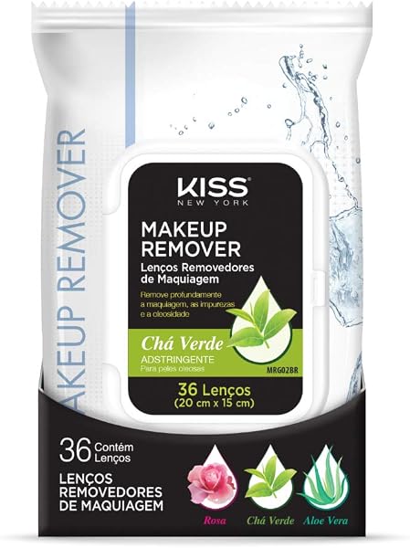 Kiss New York Lenço Demaquilante Chá Verde